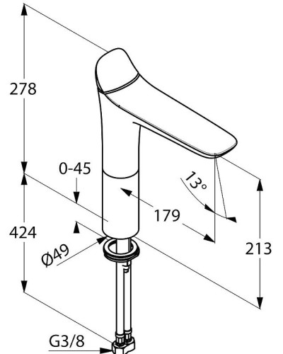 Смеситель для раковины Kludi Ambienta 532960575 Хром