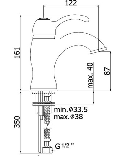 Смеситель для раковины Paffoni Flavia FA071CR Хром
