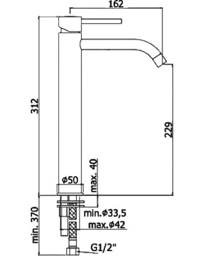 Смеситель для раковины Paffoni Light LIG081ST Сталь