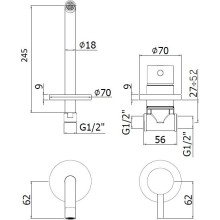 Смеситель для раковины Paffoni Light LIG007ST70 Сталь