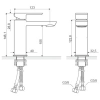 Смеситель для раковины с донным клапаном Excellent Pride ARAC.4001CR