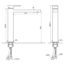 Смеситель для раковины с донным клапаном Excellent Pride ARAC.4002CR