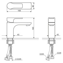 Смеситель для раковины с донным клапаном Excellent Apomea ARAX.6011CR