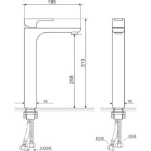 Смеситель для раковины с донным клапаном Excellent Apomea ARAX.6012CR