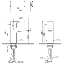 Смеситель для раковины с донным клапаном Excellent Platania ARAX.7001CR