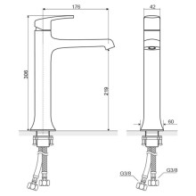 Смеситель для раковины с донным клапаном Excellent Athena ARAX.8502CR