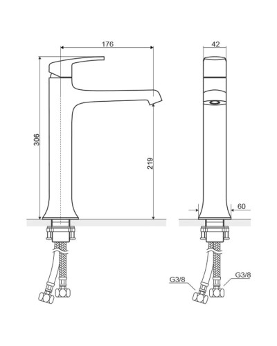 Смеситель для раковины с донным клапаном Excellent Athena ARAX.8502CR