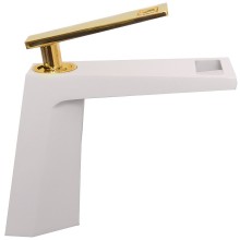 Смеситель для раковины Bronze de Luxe Quadro A919W Белый Золото