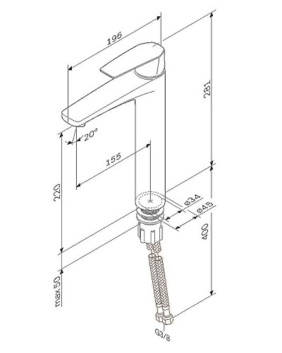 Смеситель для раковины AM.PM Gem F90A92022 Черный матовый