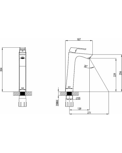 Смеситель для раковины Lemark Unit LM4509C Хром