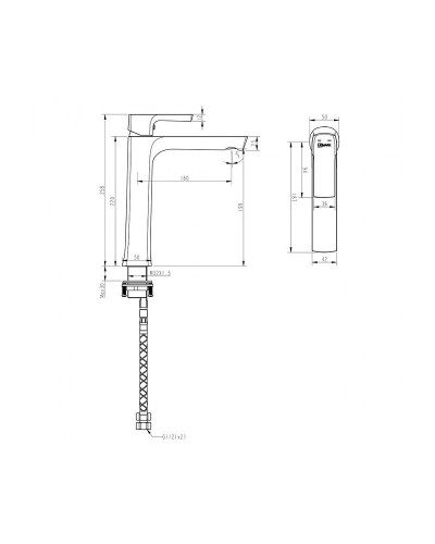 Смеситель для раковины Lemark Ursus LM7209BL Черный