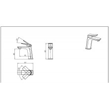 Смеситель для раковины Bravat Frey F1368401CP-ENG Хром