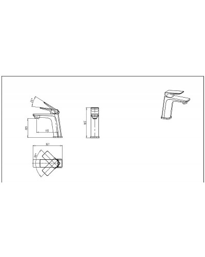 Смеситель для раковины Bravat Frey F1368401CP-ENG Хром