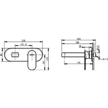 Смеситель для раковины Bravat Gina P69182C-ENG Хром