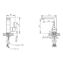Смеситель для раковины Bravat Arc F16061K-2-ENG Черный
