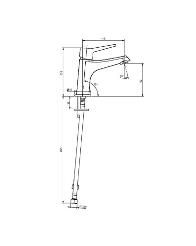 Смеситель для раковины Paini Messina MECR205KM Хром