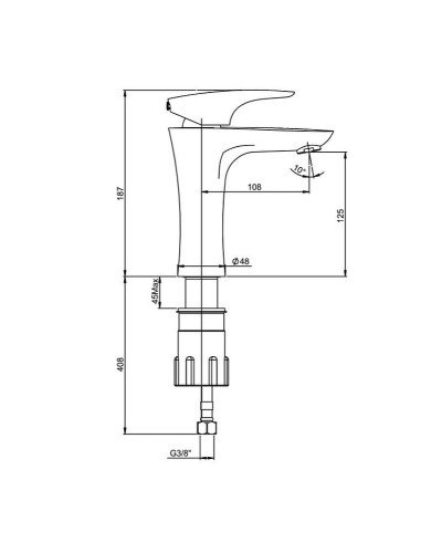 Смеситель для раковины Paini Verona VRCR205KM Хром
