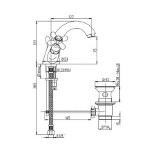 Смеситель для раковины Paini Liberty 17CR243KM Хром