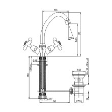 Смеситель для раковины Paini Liberty 17F3250KM Старая бронза