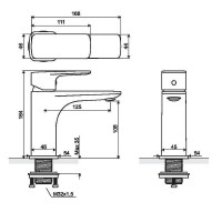 Смеситель для раковины Excellent Keria AREX.2001CR Хром