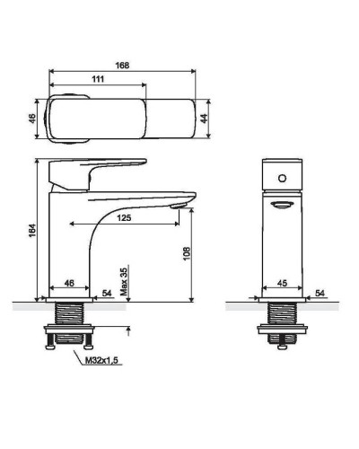 Смеситель для раковины Excellent Keria AREX.2001CR Хром