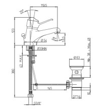 Смеситель для раковины Paini Creta 30CR211R2LMKM Хром
