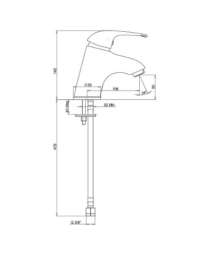 Смеситель для раковины Paini Smile 39CR205CAKM Хром