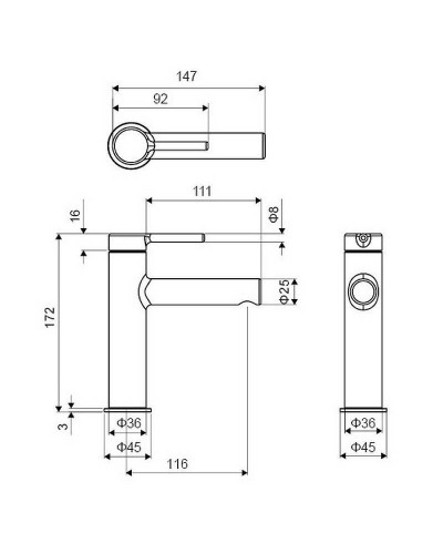 Смеситель для раковины Excellent Pi Arex AREX.1201WH Белый