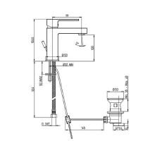 Смеситель для раковины Paini Dax 84CR211RKM Хром