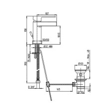 Смеситель для раковины Paini Dax 84CR211WFRKM Хром