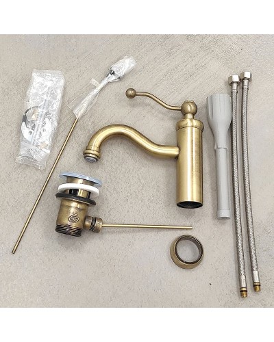 Смеситель для раковины Paini Duomo 88F3211KM Старая бронза