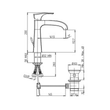 Смеситель для раковины Paini Lady 89YO211KM Черный