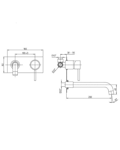 Смеситель для раковины Paini Cox 78CR208P Хром