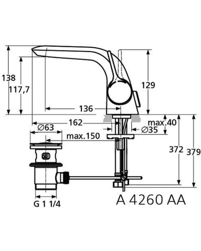 Смеситель для раковины Ideal Standard Melange A4260AA Хром