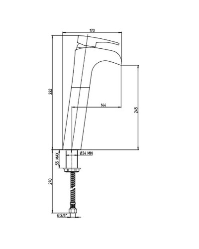 Смеситель для раковины Paini Ovo 86CR205LLWF Хром