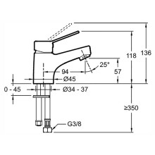 Смеситель для раковины Jacob Delafon EO E24158RU-CP Хром