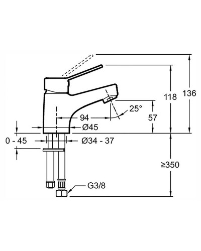 Смеситель для раковины Jacob Delafon EO E24158RU-CP Хром