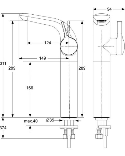 Смеситель для раковины Ideal Standard Melange A4266AA Хром