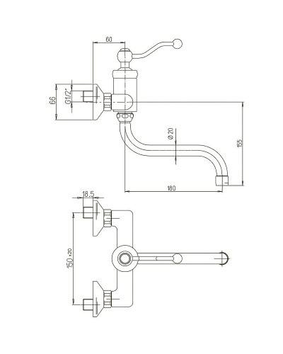 Смеситель для раковины Paini Duomo 88CR501 Хром