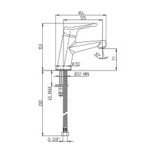 Смеситель для раковины Paini Bios-U 05CR205/59 Хром