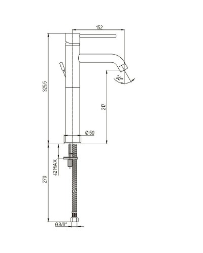 Смеситель для раковины Paini Cox 78PZ211LL Черный матовый