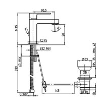 Смеситель для раковины Paini Dax-R 84PW211R Никель PVD