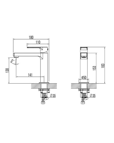 Смеситель для раковины Lemark Plus Grace LM1537C Хром