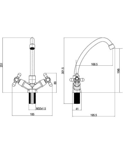 Смеситель для раковины Orange OneLife P03-003cr Хром