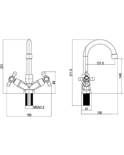 Смеситель для раковины Orange OneLife P03-008cr Хром