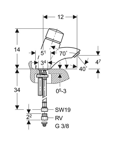 Смеситель для раковины Geberit HyTronic 115.721.21.1 Глянцевый хром