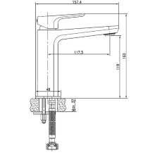 Смеситель для раковины Cersanit Nature 63063 Хром