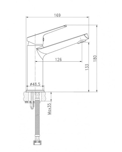 Смеситель для раковины Cersanit Flavis 63037 Хром