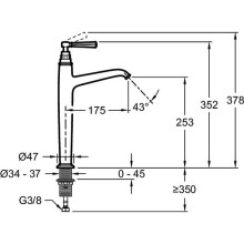 Смеситель для раковины Jacob Delafon Cleo 1889 E24309-CP Хром