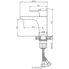 Смеситель для раковины Rossinka RS50-11 с термостатом Хром